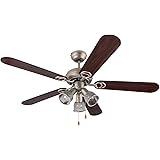 LuxVen Deckenventilator Uplight in Nickel gebürstet + Wenge: Amazon.de