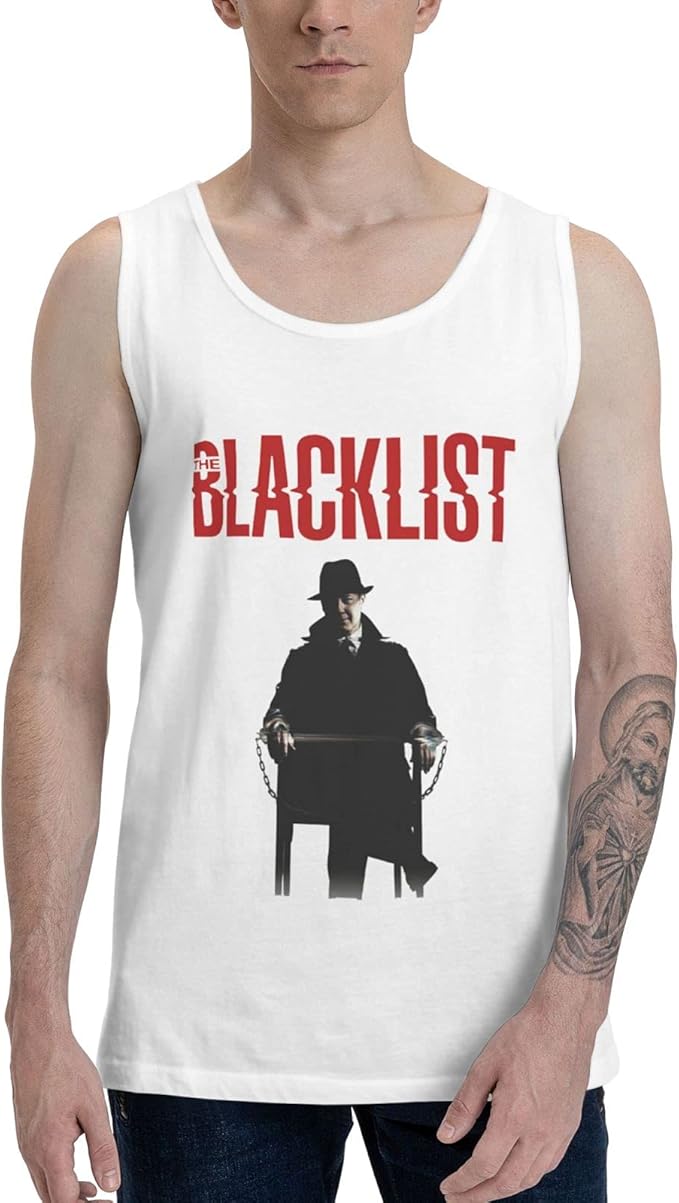 Amazon.com: The Blacklist Tank Top Mens Sleeveless T Shirt Novelty Camisole Summer Cotton Tshirt 