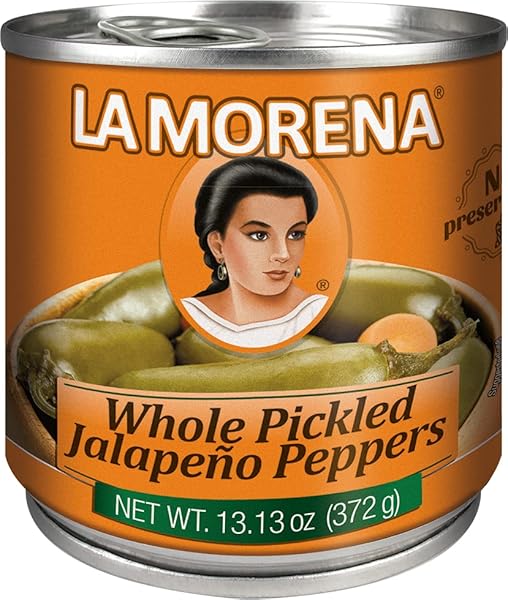 LA MORENA WHOLE PICKLED JALAPENO PEPPERS, 13OZ (1 UNIT)