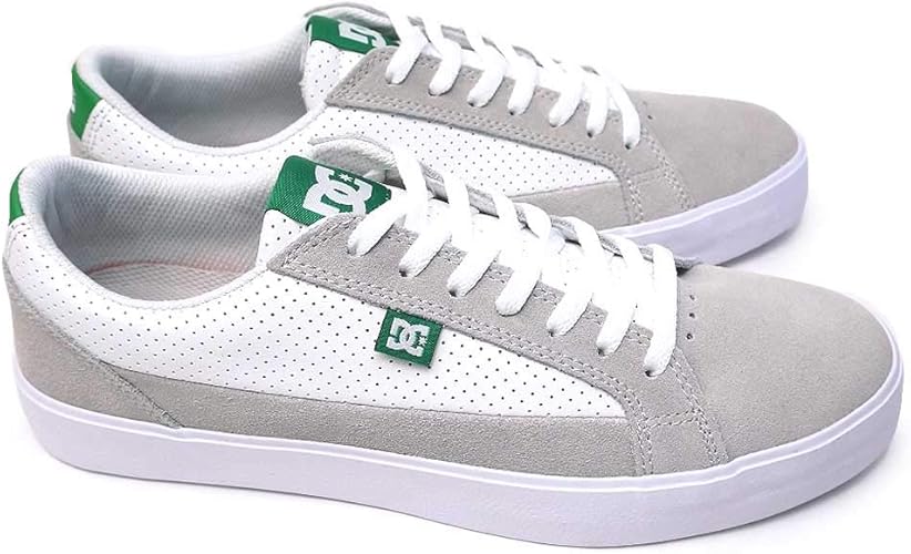 Amazon ディーシーシュー Dc Shoes Dc メンズ スニーカー リンフィールド Dm スエード ボード スケボー アメカジ シンプル ローカット スケーター Usa ディーシー Xwsg White Gray Green 27 5cm Us9 5 スケートボード