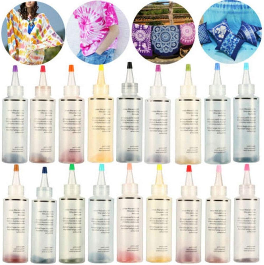 One Step Tie Dye DIY Kit, Safe Non-Toxic Tie Dye Shirt Fabric Textile Dye Permanent Paint Craft Arts Clothes for Women Men Kids Family Friends Summer Party Supplies