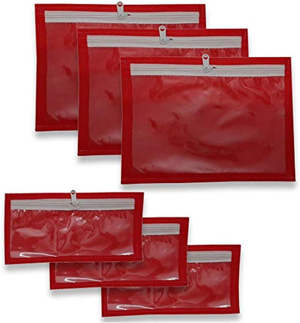 Non-Woven Toiletry Bags (Set of 2) (Red_pouch_6r)
