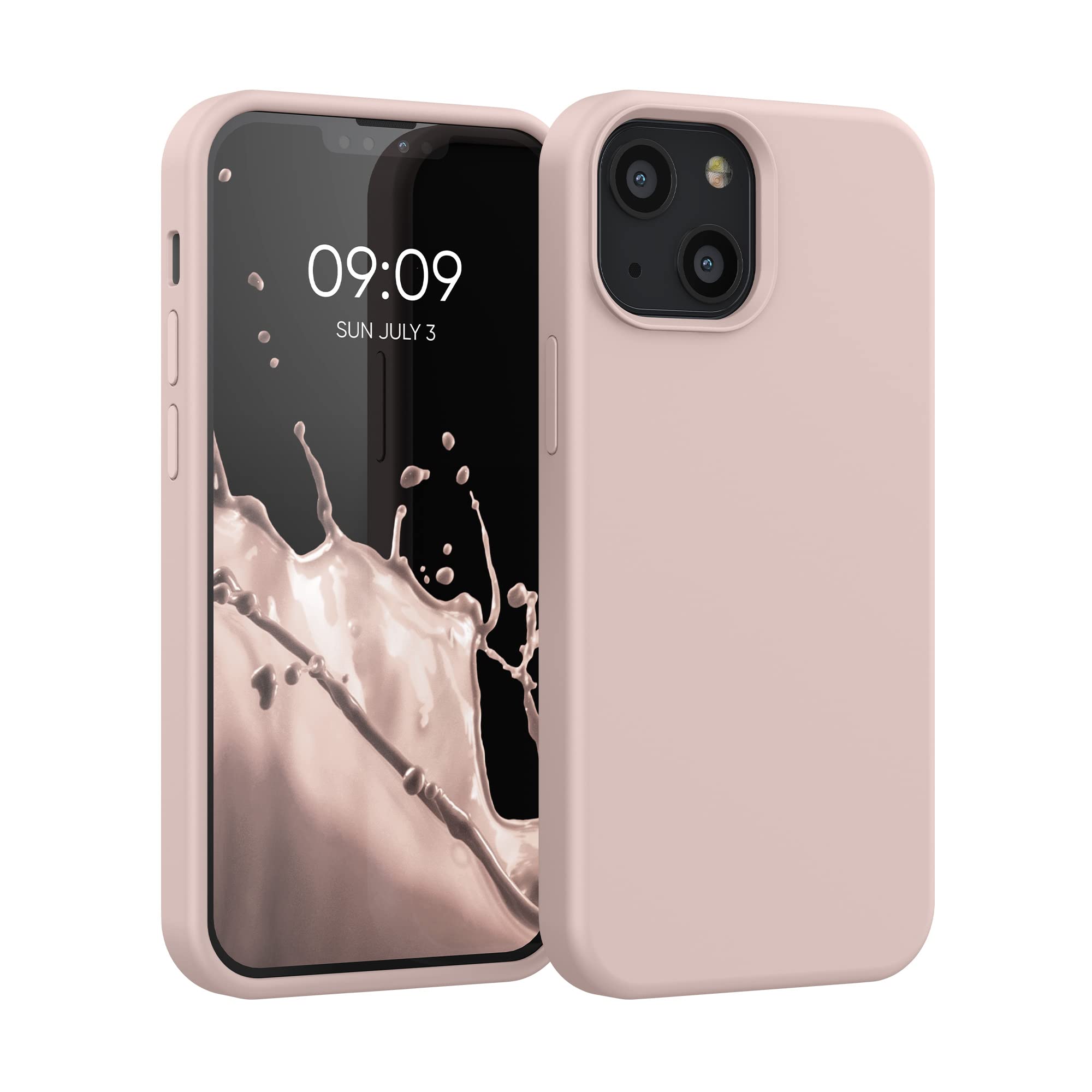kwmobile Case Compatible with Apple iPhone 13 mini Case - TPU Silicone Phone Cover with Soft Finish - Coconut Swirl โ image 1