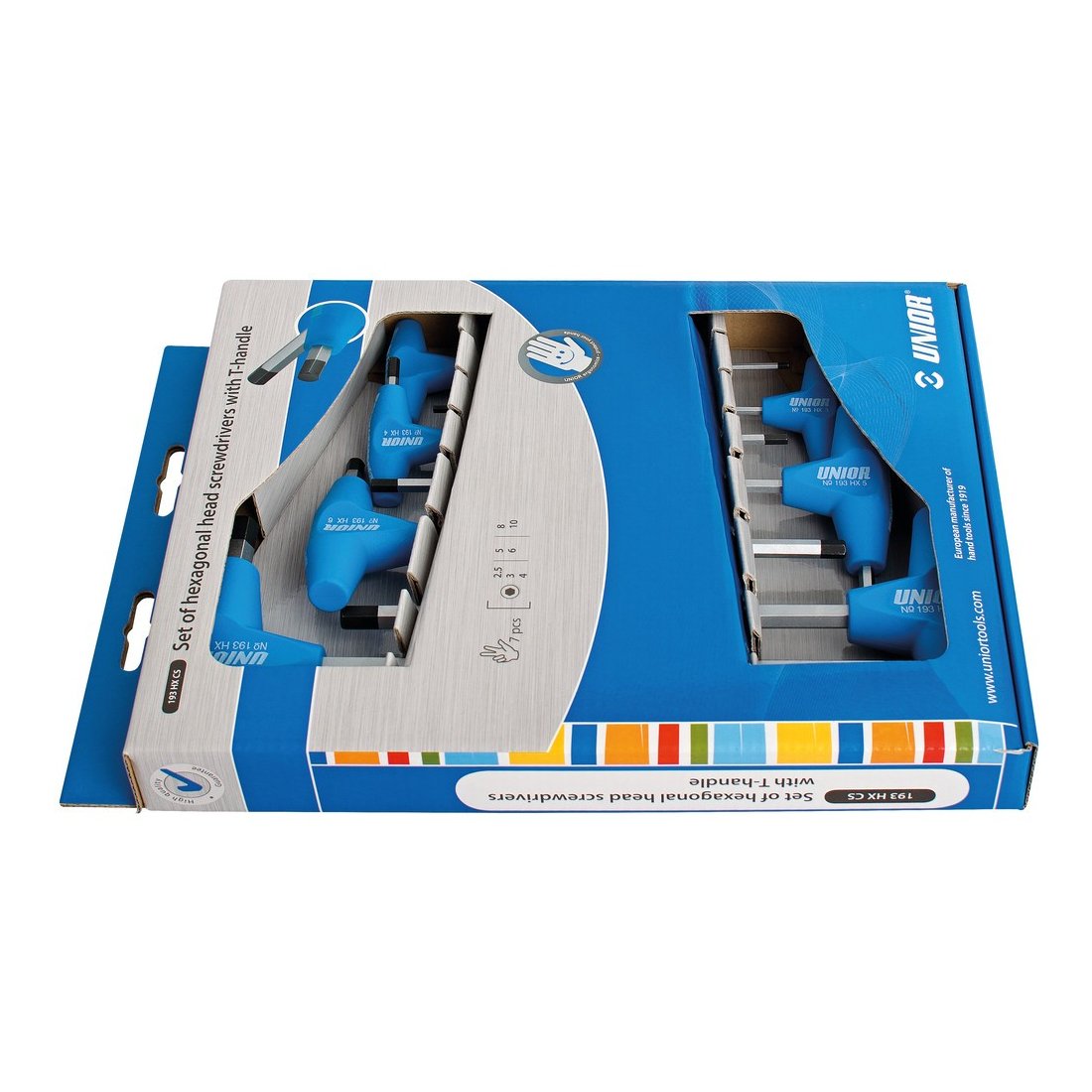 Unior URT726 Hexagonal Screwdriver Set - Blue, 0.25-1cm