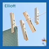 Elliott Hardwood Cloths Pegs with Metal Coil Spring 36 Pack Birchwood view 6