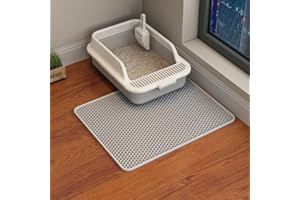 ERHAOG Cat Litter Mat, 45 x 30 cm Honeycomb Double Layer Design, Urine and Water Proof Material, Scatter Control Less Waste E