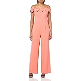 Adrianna Papell womens Crepe Rosette Jumpsuit