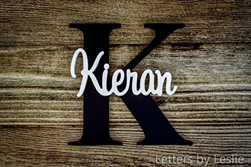 Nursery Name Sign Capital Letter Baby Name Plaque Personalized Nursery Baby Name Wall Hanging Nursery Wooden Wall Art