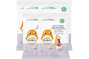 Little Bellies Organic Berry Yogurt Pick-Me Sticks, (Pack of 5 x 16g Individual Packs)