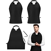 Cotwinter 3 Pcs Clergy Rabat, Black Clerical Bib Dickey with White Tab | Italian Rope Front Design, For Priests Church Services, Unisex Fit, Adjustable Ties, Clerical Collar Attire Accessory