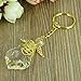 WE Crystal Angel Key Ring (12 Pcs) - Wedding/Baptism/Quinceanera/First Communion Favors (Gold)