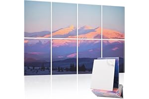 Tutmyrea Art Acoustic Panels, 48"X32" Sound Proofing Padding, 8 Pack Decorative Acoustical Soundproof Wall Panels, Self-adhesive Sound Absorbing Panels for Home Office (The Carpathians at Sunrise)