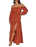 ZESICA Women's 2025 Boho Sexy Off Shoulder Long
