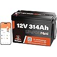 HumsiENK Bluetooth 12V 314Ah LiFePO4 Lithium Battery Mini Size, EV A+ Cells, Built-in 100A BMS, 15000 Deep Cycles Battery with Low-Temp Protection for RVs Solar Energy Storage Off-Grid