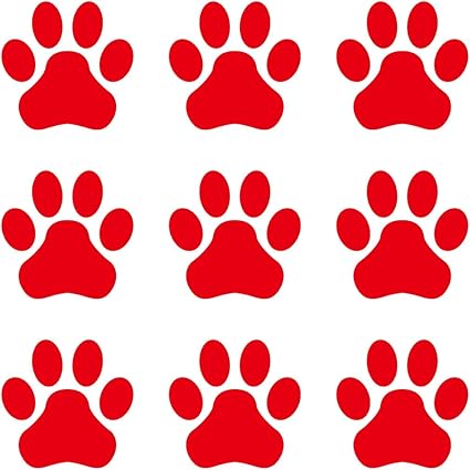 Amazon Co Jp 猫 足跡 肉球 シルエット シール ステッカー ねこ キャット ポーズ シルエット ステッカー シール 光沢タイプ 耐水 屋外耐候3 4年 赤 150mm ホーム キッチン
