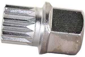TEMO 33/17Pt Wheel Lock Nut Screw Removal Key Anti-Theft Lugnut Socket S3054 for BMW Vehicles