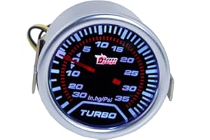 ESUPPORT 2" 52mm Car Motor Universal Psi Turbo Boost Gauge Meter Smoke Tint Len LED