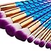 Makeup Brushes Set, Beauty Star 10PCS Professional Colorful Unicorn Make Up Brushes Foundation Blending Eyeshadow Blush Cosmetic Brush Set with 1PCS Lash Brush and 1PCS Brush Washing Board