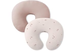 Little Grape Land Muslin Nursing Pillow Cover for Baby Boys Girls, 2 Pack Breast Feeding Pillow Cover Fit Standard Nursing Pi