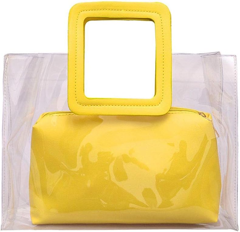 clear yellow purse