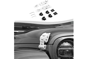 SQQP Hood Latch Stainless Steel Hood Catch Kit Compatible with 2007-2018 Jeep Wrangler JK JKU/for 2018-2023 JL JLU & Jeep Gla