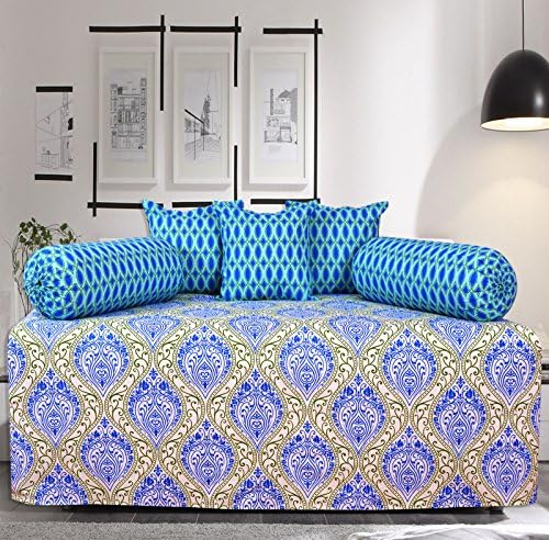 100% Cotton Home Décor Diwan Bedding Set Of 6 Single Bed Sheet Set Damask Gift