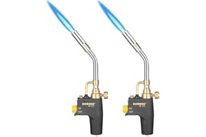 DOMINOX 2 Packs Propane Torch Head, High Intensity Torch Head Trigger Start Gas Torch for Propane, MAP and MAPP Tank, Mapp Ga