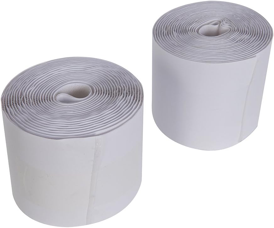Fixman 413457 White Self-Adhesive Hook & Loop Tape 100mm x 5m 2-Piece Set