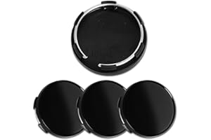MOTOREXPERTZ ME 2.2Inch 56MM Wheel Center Caps, Pack of 4 (Gloss Black, Outer 56MM, Inner 53MM)