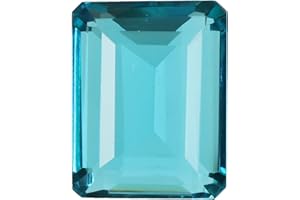 GEMHUB Brazilian Blue Topaz Stone 103.00 Ct. Emerald Shaped Loose Topaz Gemstone