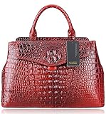 PIJUSHI Women's Handbags Crocodile Top Handle Satchel Bags Designer Padlock Handbags For Women P10103