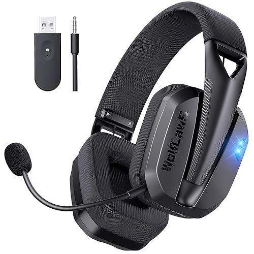 WolfLawS TA3000 Wireless Gaming Headset for PC, PS5, PS4, Switch, Mac