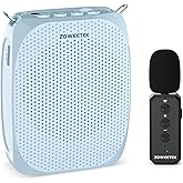 ZOWEETEK Voice Amplifier Wireless Lavalier Microphone, Teacher Microphone with Speakers, Wireless Lapel Amplifier, Mini Voice Amplifier for Teachers, Speech, Meeting, Yoga, Streaming,2025 New