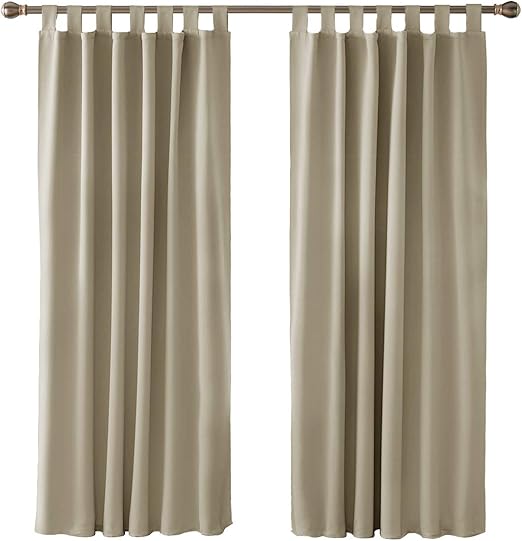 Deconovo Tab Top Blackout Curtains Thermal Insulated Curtains For
