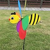 Techinal 3D Large Animal Bee Windmill Wind Spinner Whirligig Yard Garden Decor