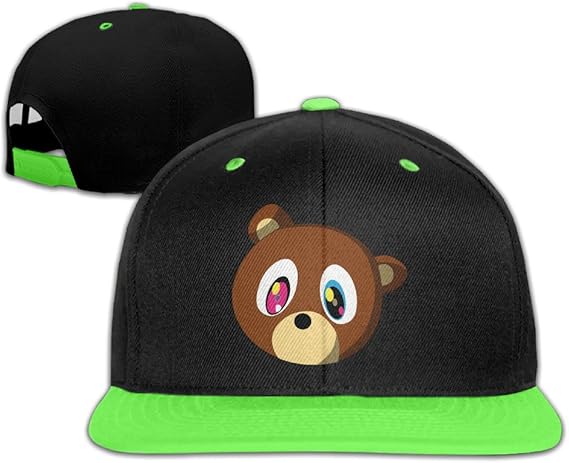 Amazon Co Jp かわいい 子供 カニエ ウェスト くま B Boy スポーツ カニエ ウェスト くま Hiphopキャップ ケリー グリーン 服 ファッション小物