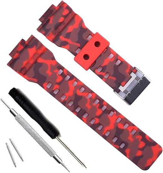 g shock camouflage red