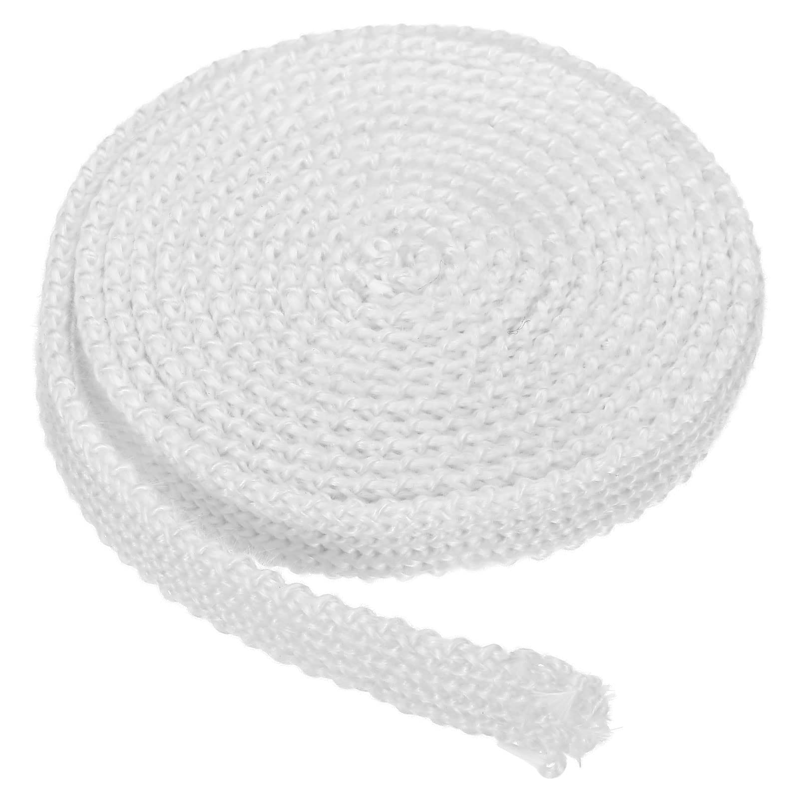 PATIKIL 5/8"x 1/8"x73" Wood Stove Gasket, Fiberglass Flat High-Temperature Resistance Seal Rope for Wood Stoves Fireplace Door, White