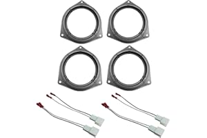 2 x Pairs 6.5" Car Door Speaker Adapter Plates for Toyota Venza Solara RAV4 Camry Celica Echo Corolla Highlander 4 Runner Tun