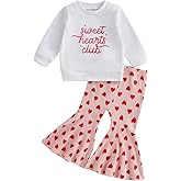 wybzd Baby Girl Halloween Outfit Pumpkin Pie Crewneck Sweatshirt Shirt Top Bell-Bottom Pants Sets Cute Toddler Clothes