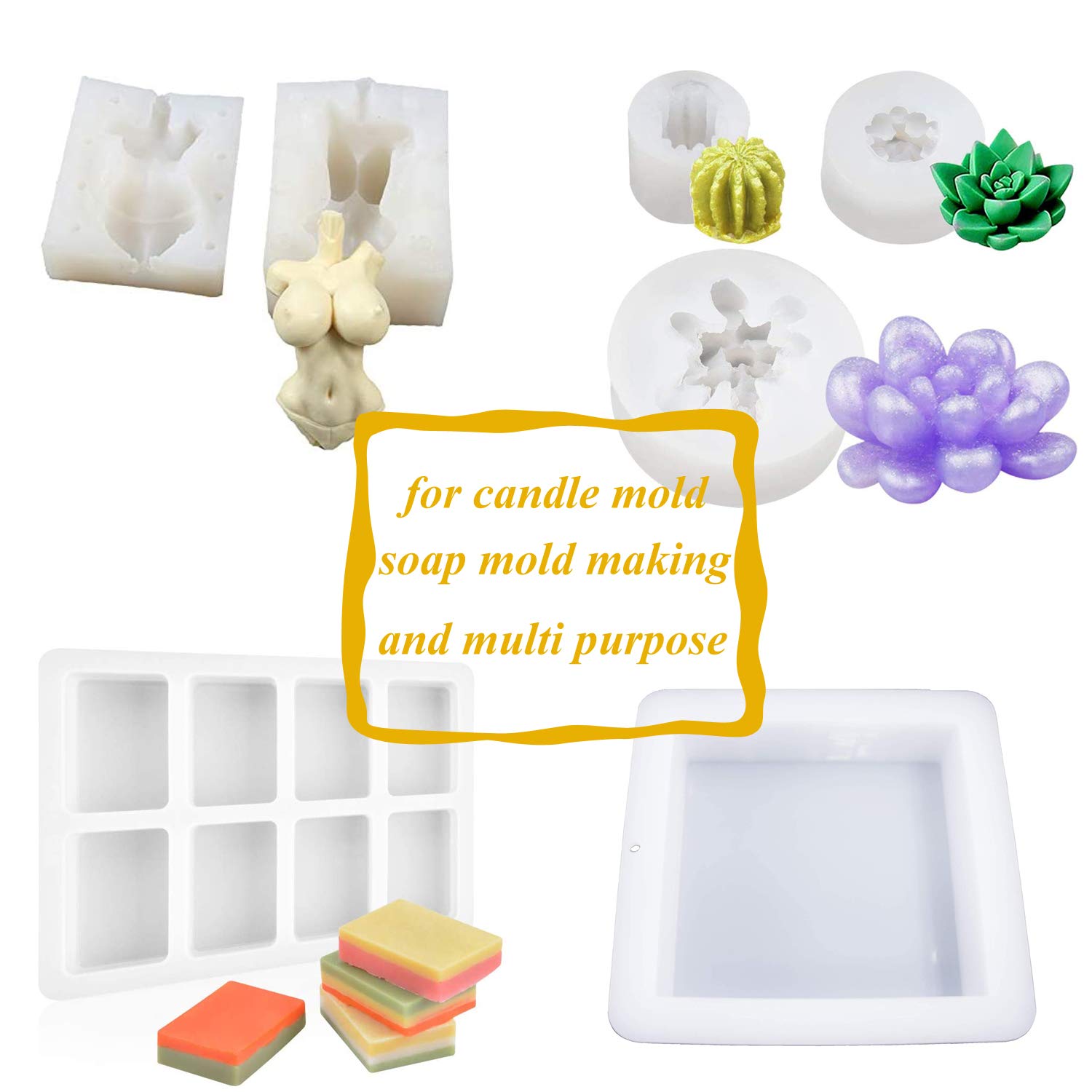 Silicone Mold Making Kit Liquid Silicone Rubber 15A Platinum Silicone Translucent Mold Making Silicone for Casting Resin Molds, Silicone Molds (7 oz)