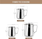 Dailyart 13.5oz Milk Frothing Jug 304 Stainless Steel Latte Art Pen Kit view 5