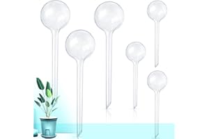 GDDOCHN 6 PCS Plant Self-Watering Bulbs,Clear Garden Watering Globes,Automatic Water Device for Plants,Indoor Outdoor Decor