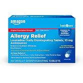 Amazon Basic Care Loratadine Orally Disintegrating Tablets, 10 mg, Antihistamine, Allergy Medicine, 24 Hour Relief, Non-Drowsy, 30 Count