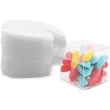 100 Pack 2x2x2 Clear Plastic Favor Boxes Bulk for Small Wedding Party Gift Treats