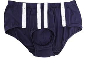 WEEOATAR Patients Underwear, Post Surgery Underwear with Snaps, Elastic Surgical Recovery Underwear, Tear Away Underwear, Medical Underwear for The Elderly, Disabled, Postpartum (Man, Blue, M)