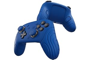 PlayVital for Nintendo Switch 2 Pro Controller Silicone Cover – Samurai Edition Protective Skin Case for Switch 2 Pro Controller with Back Button Caps & Thumb Grips & Stickers, Shockproof - Blue