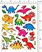 Jazzstick 10-Sheet Vehicle Flower Dinosaur Fun Sticker Value Pack Bulk 03