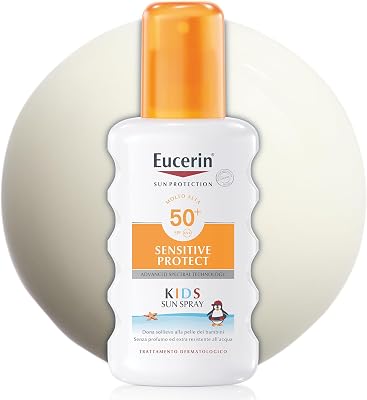 Sensitive Protect Kids Trigger Spray SPF 50+ 200 ml, Crema solare 50+ bambini con filtri UV, Protezione solare 50+ bambini spray resistente all'acqua e adatta per pelle sensibile