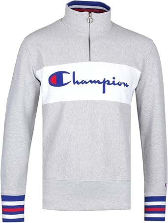 champion all over script half zip pullover hoodie
